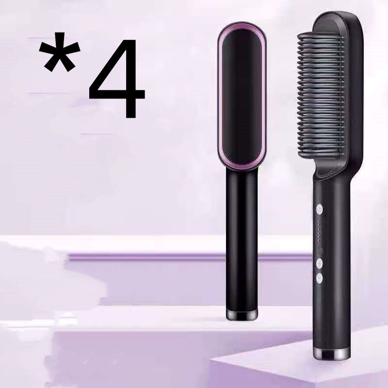 2-in-1 Hair Straightener & Curling Comb | Tourmaline Ceramic | Negative Ion Electric Hair Brush