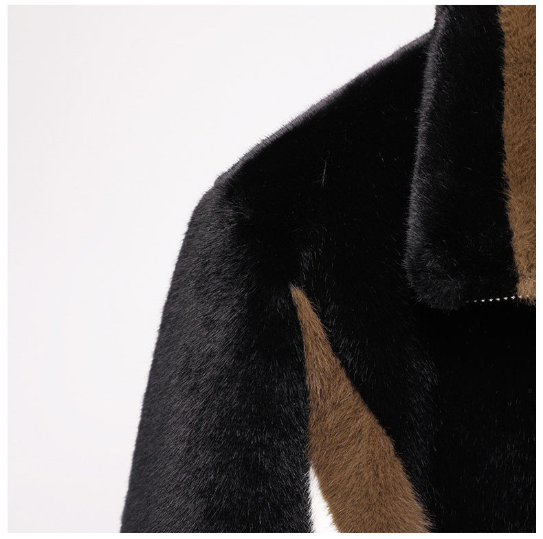 Men's Luxury Faux Fur Winter Jacket - Premium Warm Coat