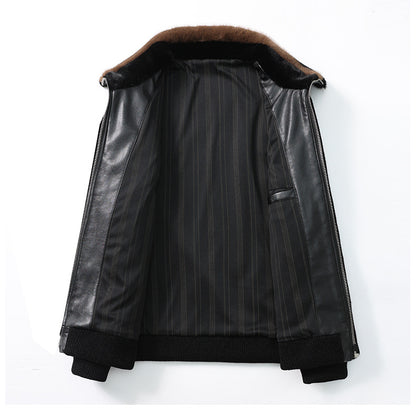 Men's Luxury Faux Fur Winter Jacket - Premium Warm Coat