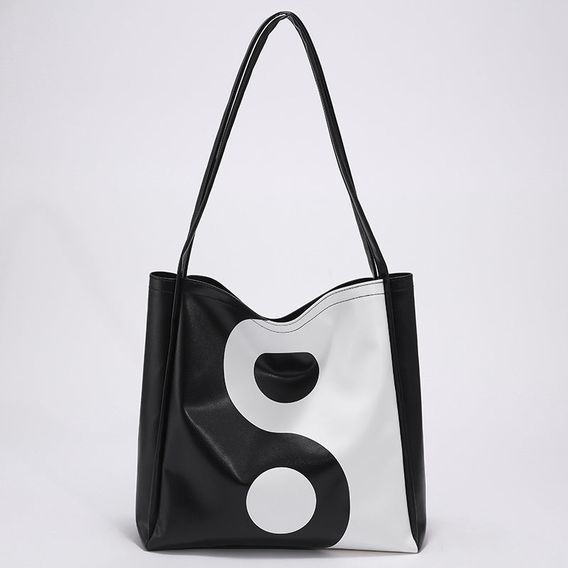 Women's Large Capacity Shoulder Bag - Vegan Leather Underarm Tote