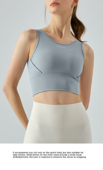 Women's Sports Bra with Chest Pad - 3/4 Cup Wireless Vest Style