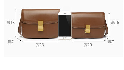 Retro PVC Leather Shoulder Messenger Bag - European American Style Crossbody