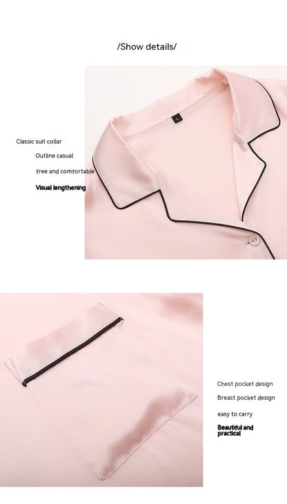 100% Mulberry Silk Couple's Pajama Set - Long Sleeve