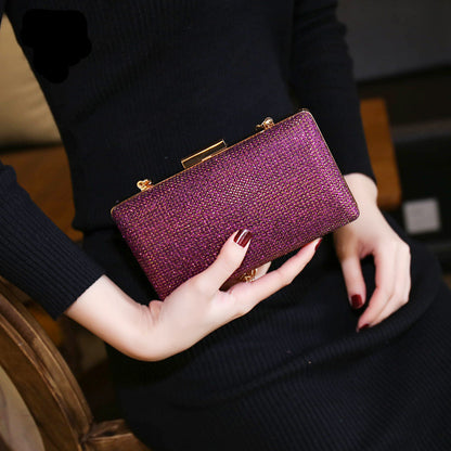 Elegant PU Leather Evening Clutch with Card Slots