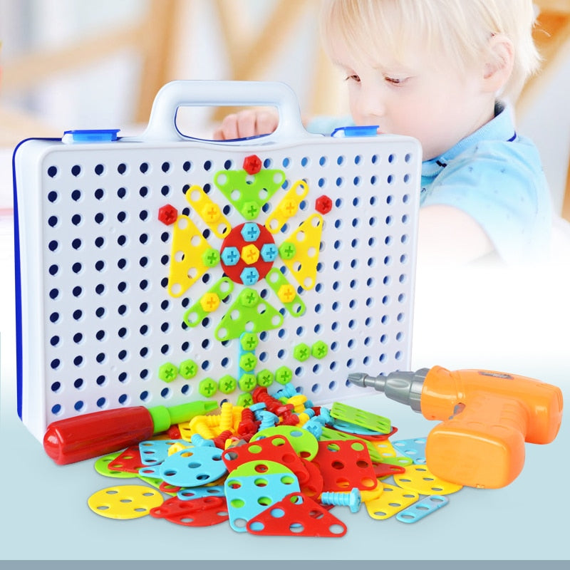 Creative Drill & Screw Building Blocks Set - Educational STEM Toy for Kids 3+