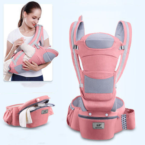 3-in-1 Ergonomic Baby Carrier with Hip Seat - Multi-Position Infant Sling
