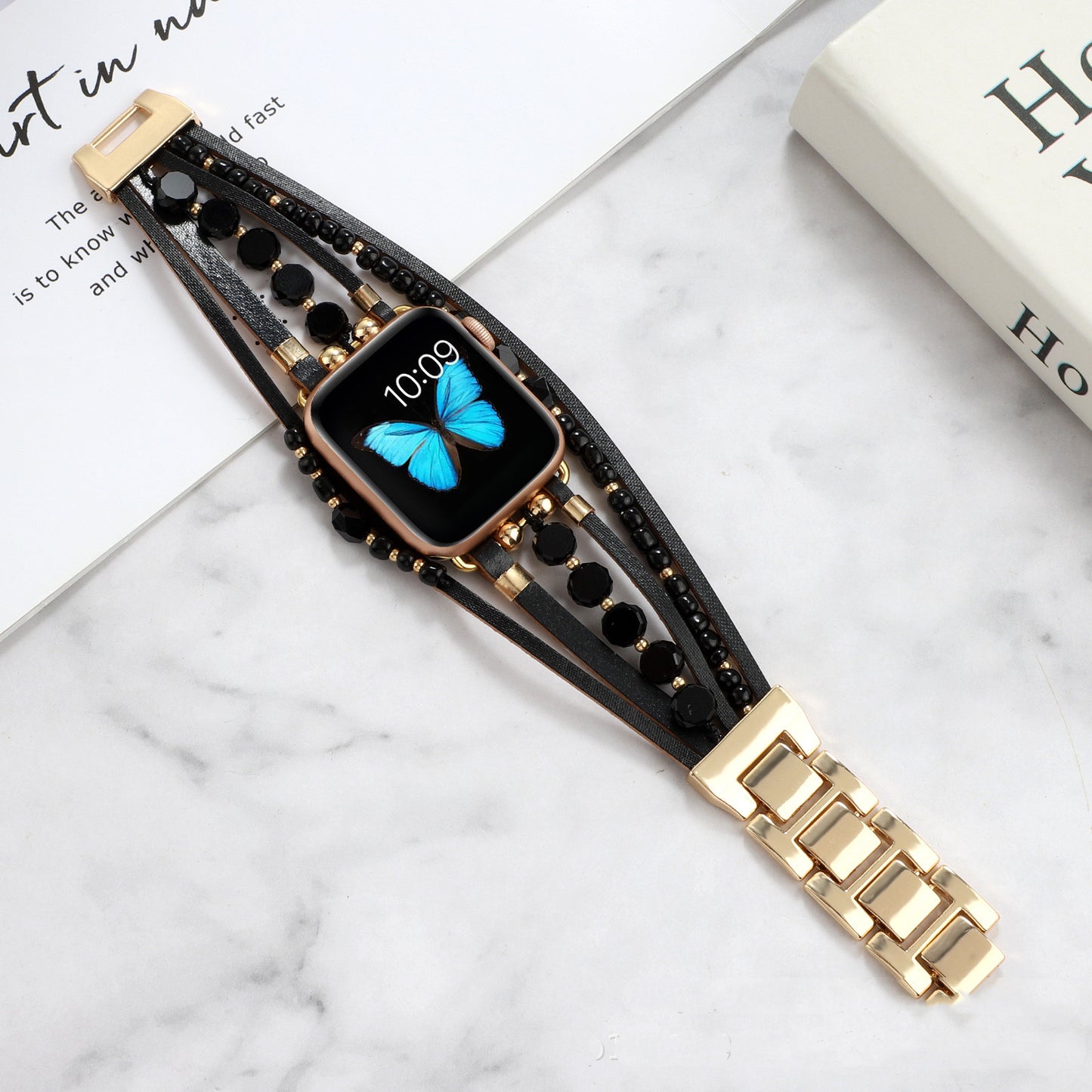 Life Tree Jewelry Leather Woven Watch Strap - Compatible with Apple Watch 38-45mm
