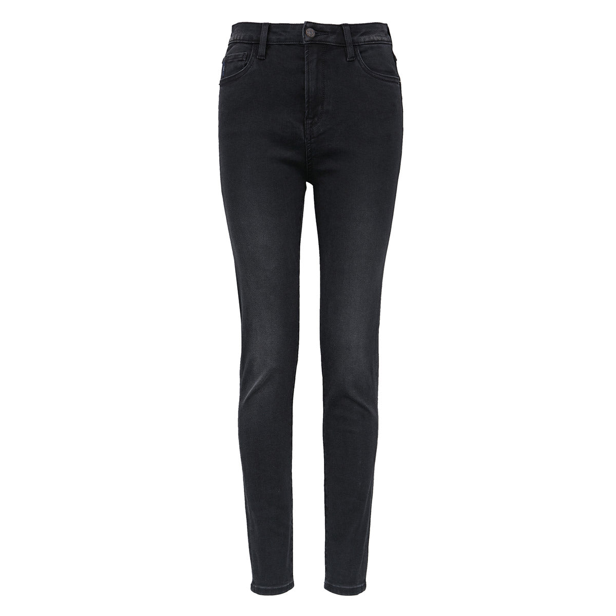 Women's Black Cotton Stretch Skinny Jeans - Mid-Rise Casual Denim Pants