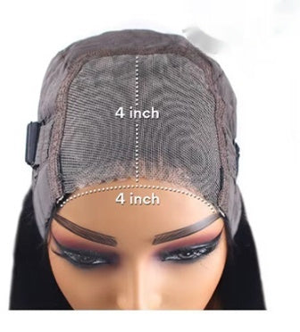 Glueless Straight Human Hair Wig - No Adhesive Needed