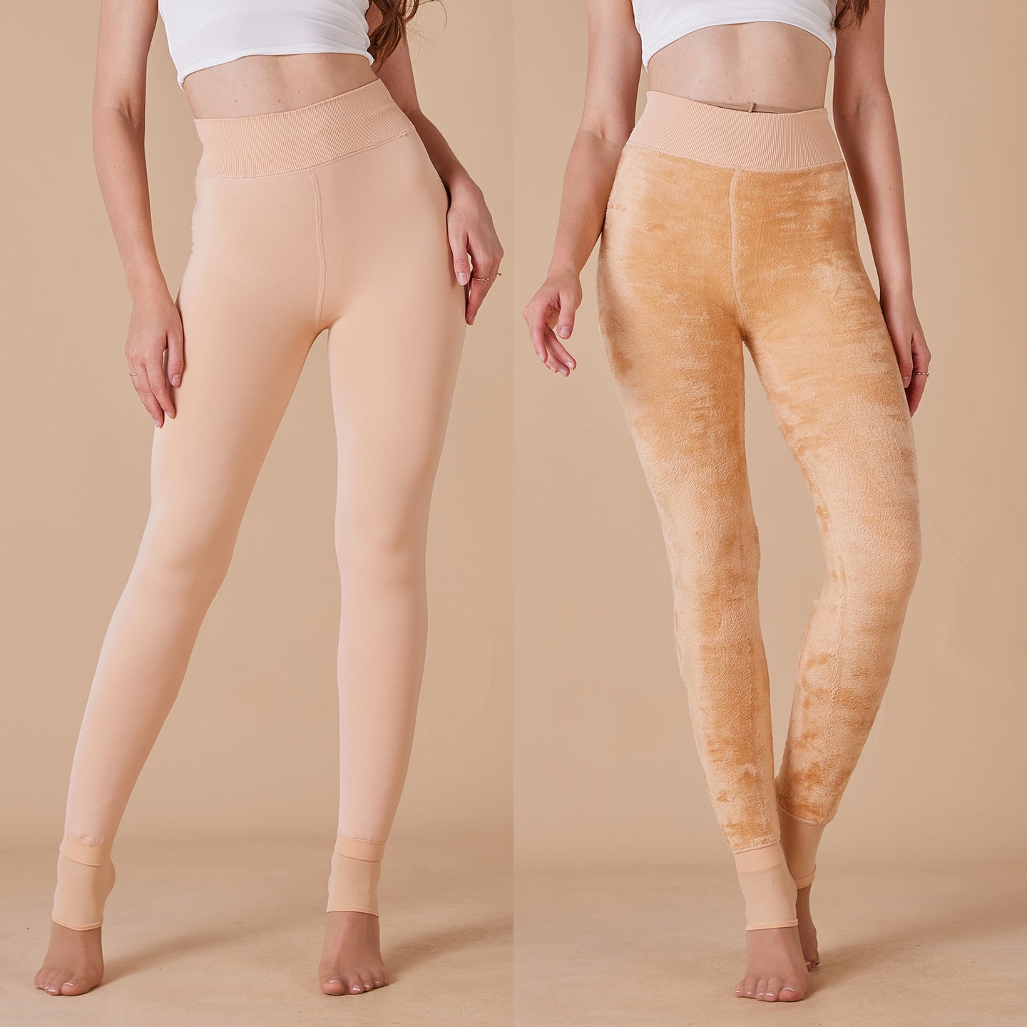 Extra Large Fur-Lined Thick Leggings - Warm Boot Pants for Women