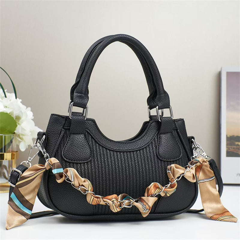 Braided Chain Crossbody Handbag - Luxury Handmade Women's Shoulder Bag
