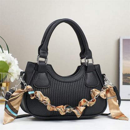 Braided Chain Crossbody Handbag - Luxury Handmade Women's Shoulder Bag