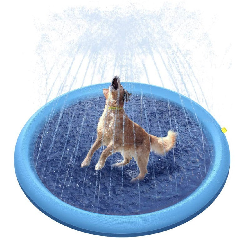Inflatable Splash Pad for Kids and Pets - 150cm PVC Water Play Mat