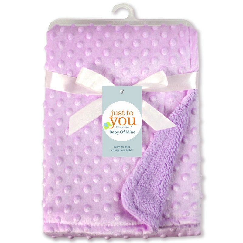 Double Layer Baby Blanket - Soft Plush Swaddle Wrap for Newborns