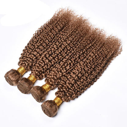 Kinky Curly Wave Human Hair Wig - 14 Inch Medium Length Natural Texture