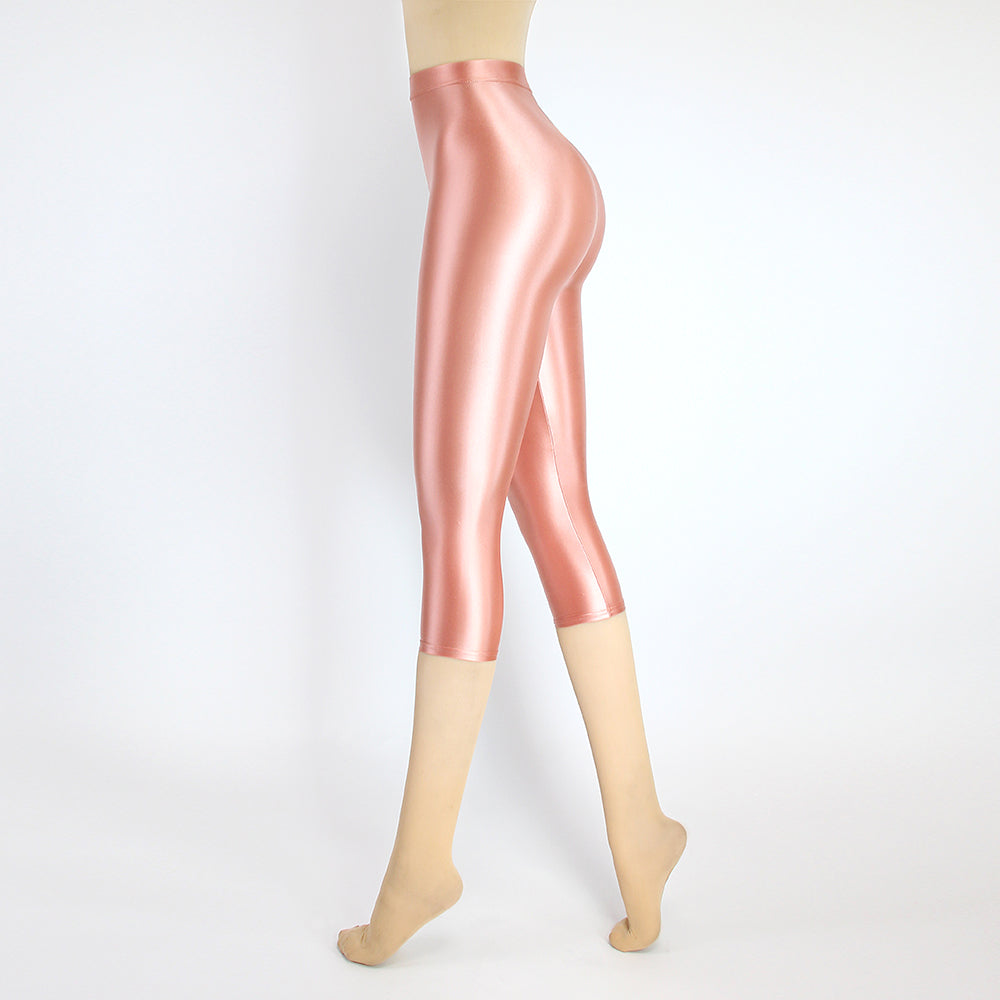 High Waist Cropped Sports Leggings - Stretch Activewear Capris