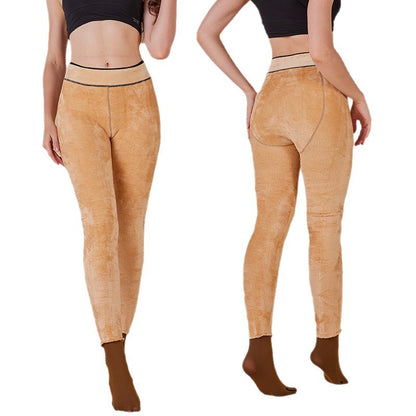 Autumn Winter Warm One-Piece Pants - Gradient Nylon Leggings