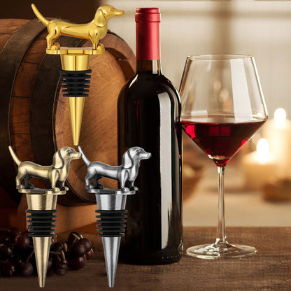 Dachshund Wine Stopper - Zinc Alloy Wine and Champagne Bottle Stopper
