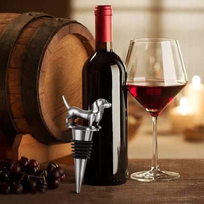 Dachshund Wine Stopper - Zinc Alloy Wine and Champagne Bottle Stopper