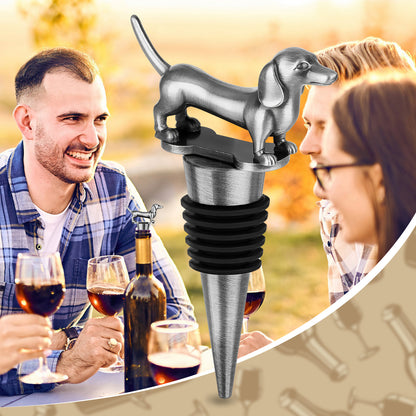 Dachshund Wine Stopper - Zinc Alloy Wine and Champagne Bottle Stopper