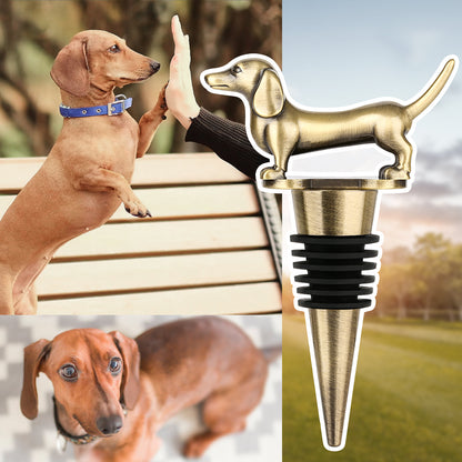 Dachshund Wine Stopper - Zinc Alloy Wine and Champagne Bottle Stopper