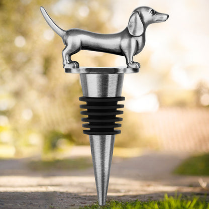 Dachshund Wine Stopper - Zinc Alloy Wine and Champagne Bottle Stopper