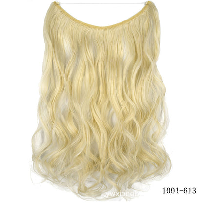 22" Invisible Wire Hair Extensions - No Clips Secret Fish Line Synthetic Hairpiece