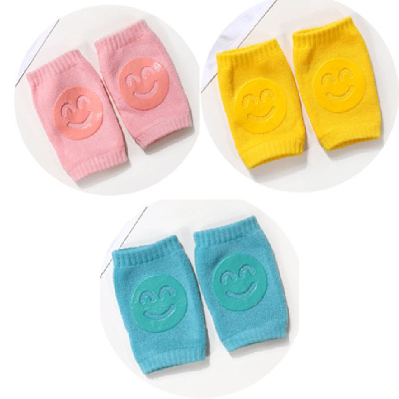 Baby Knee Pads - Cotton Terry Crawling Protectors with Non-Slip Design