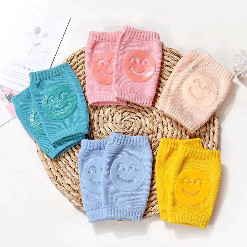 Baby Knee Pads - Cotton Terry Crawling Protectors with Non-Slip Design