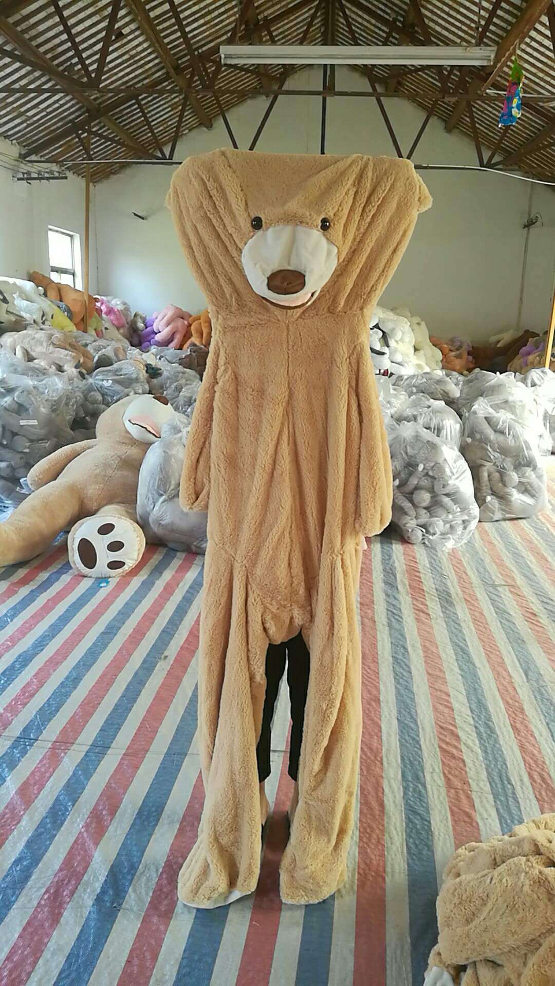 Giant Teddy Bear Plush Toy Shell - Unfilled Soft Fabric Cover