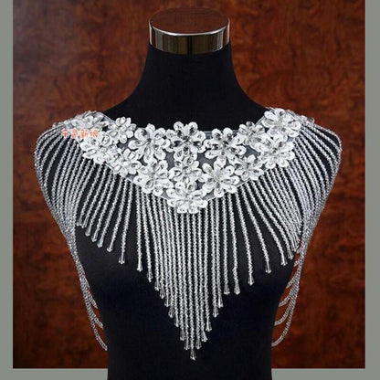 Handmade Beaded Wedding Shawl - Elegant Bridal Shoulder Wrap