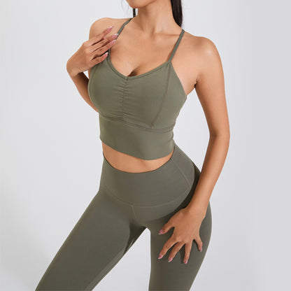 Women's Yoga Sports Bra and Leggings Set - Breathable Activewear