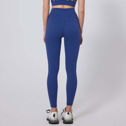 Women's High-Waist Nylon Yoga Pants - Sports Tights