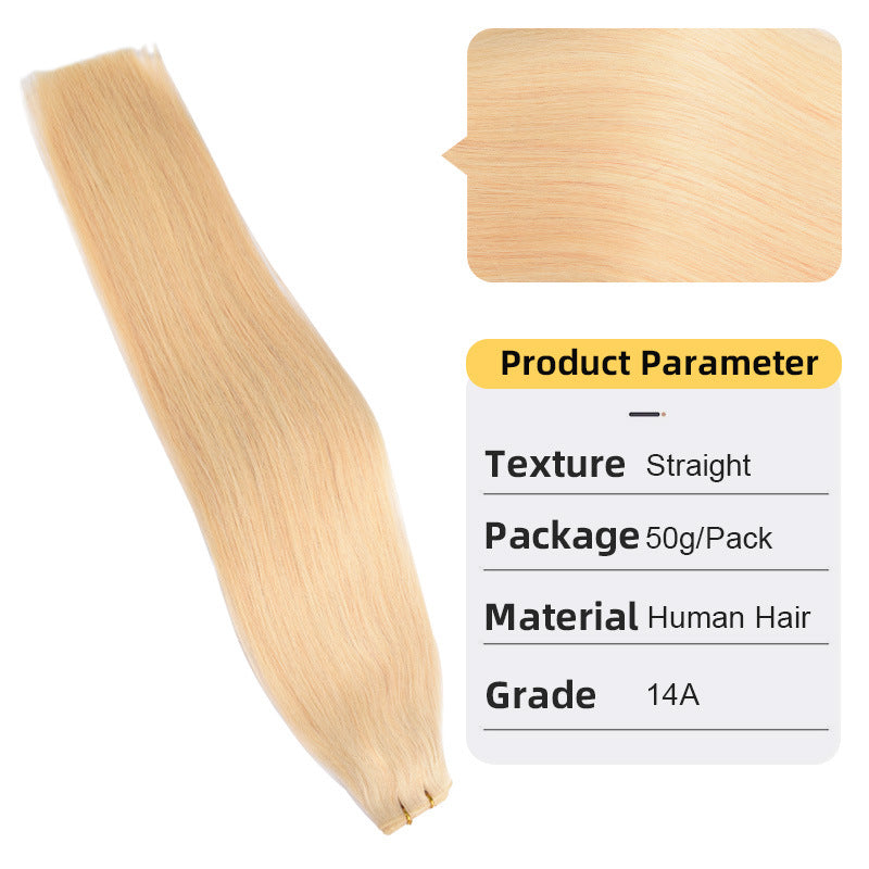 Hand-Knitted Hair Weft Extensions - Real Human Hair Braid