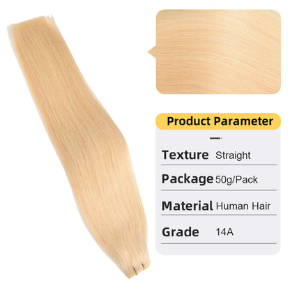 Hand-Knitted Hair Weft Extensions - Real Human Hair Braid