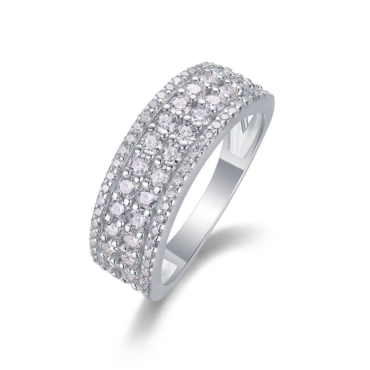 Moissanite Wedding Ring Set - S925 Silver Platinum-Plated Couple Rings