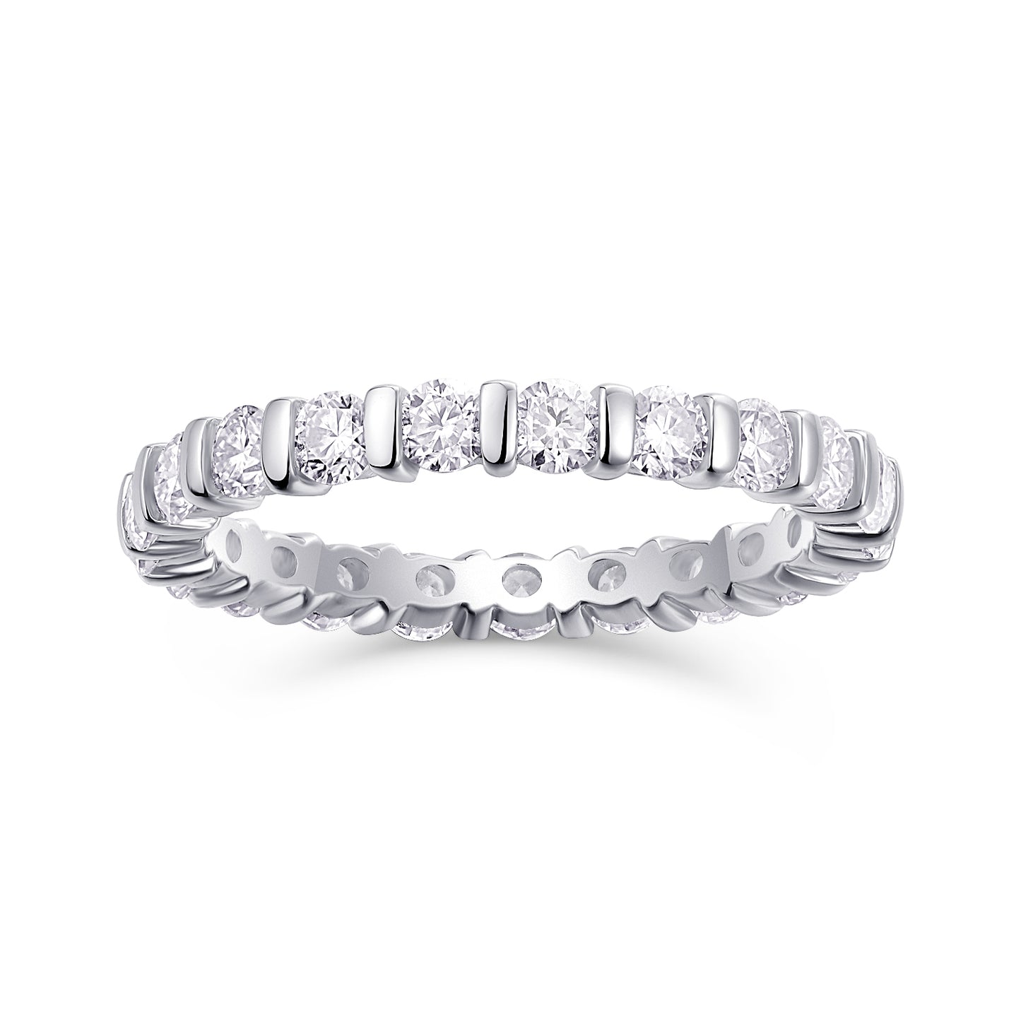 Starlight Love Moissanite Wedding Ring Set - S925 Silver Platinum Plated Engagement Ring