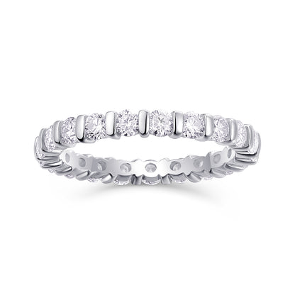 Starlight Love Moissanite Wedding Ring Set - S925 Silver Platinum Plated Engagement Ring
