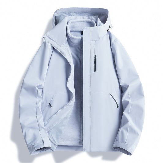 Three-in-One Fleece-Lined Thick Coat for Couples