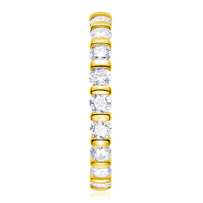 Starlight Love Moissanite Wedding Ring Set - S925 Silver Platinum Plated Engagement Ring