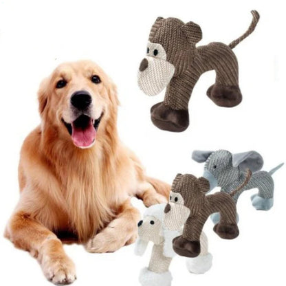 Plush Squeaky Dog Toy - Interactive Chew Toy for Small & Large Dogs