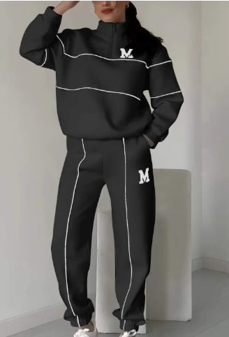 Women's 2 Piece Lounge Set - Pullover Sweatshirt & Sweatpants