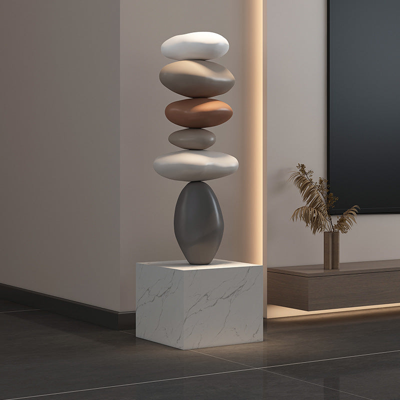 Modern Resin Floor Sculpture - Decorative Home Accent Piece