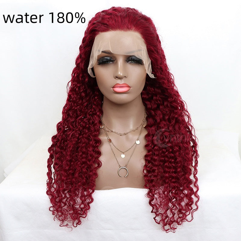 13x4 Water Wave Lace Front Human Hair Wig - Hand-Woven Natural Style