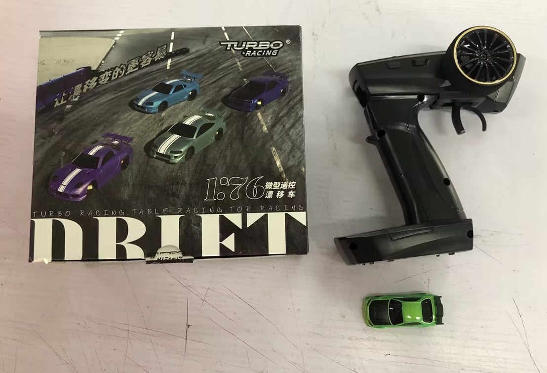 Turbo Racing 1:76 C64 Drift RC Car with Gyro - Full Proportional Remote Control RTR Kit