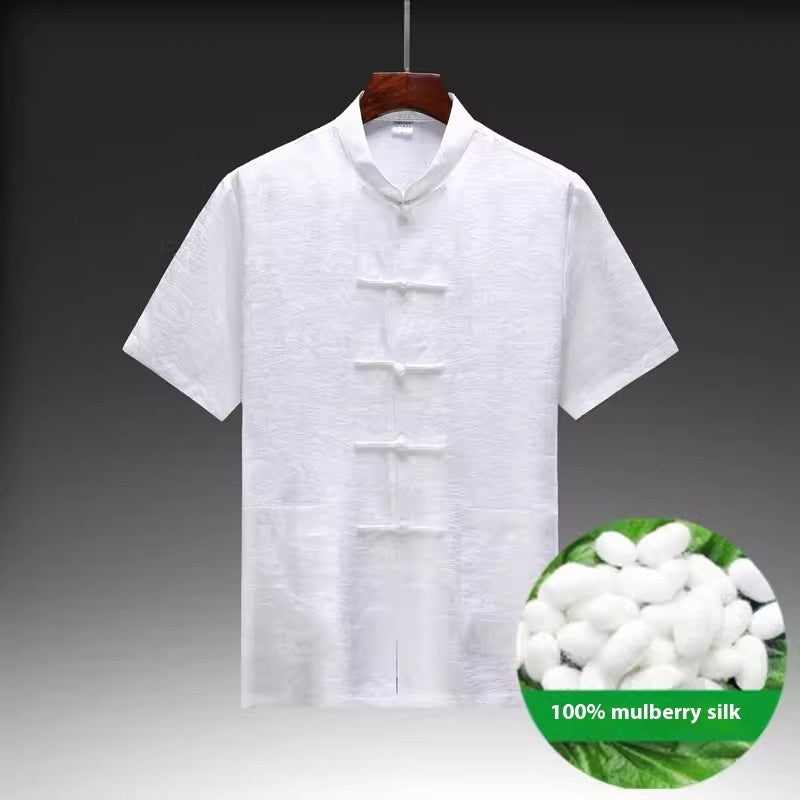 Premium Mulberry Silk Tang Suit - Men's Traditional Chinese Jacket