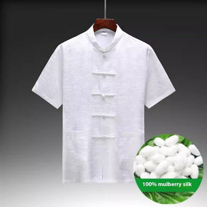 Premium Mulberry Silk Tang Suit - Men's Traditional Chinese Jacket