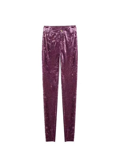 High Waist Elastic Slim Trousers - Women's Narrow Feet Pencil Pants