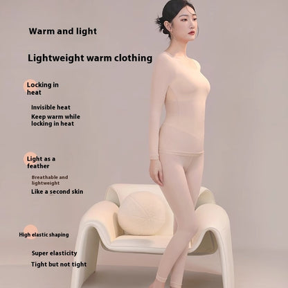 Women's Ultra-Thin Thermal Underwear Set - Lightweight Nylon Spandex Base Layer