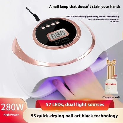 UV Nail Lamp - SUN19S Quick-Drying Phototherapy Light with 57 LED Beads